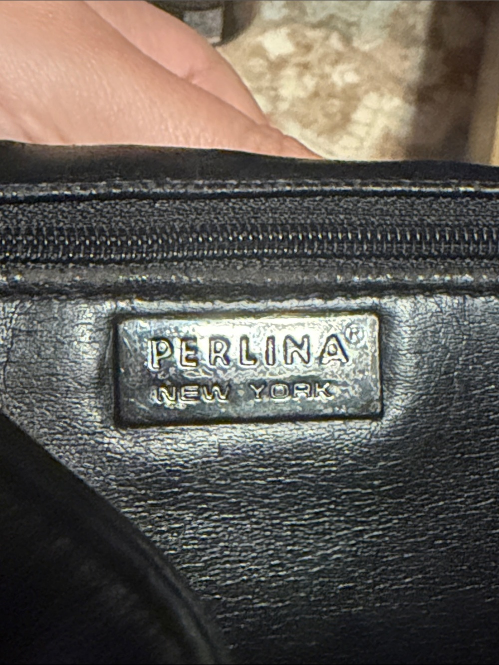 Perlina Black Leather Small Backpack - Picture 3 of 14